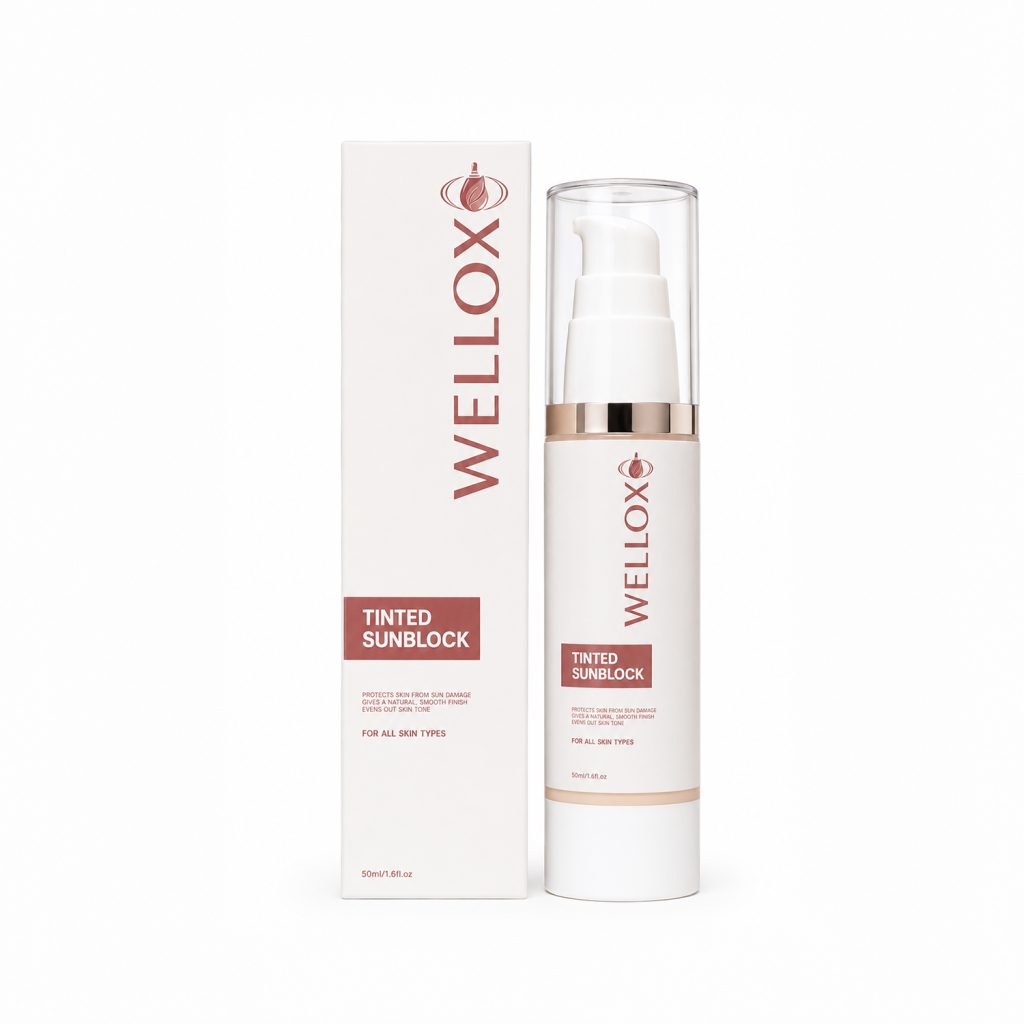 Wellox Tinted Sunblock SPF 50-60 | Broad Spectrum Daily Sunscreen