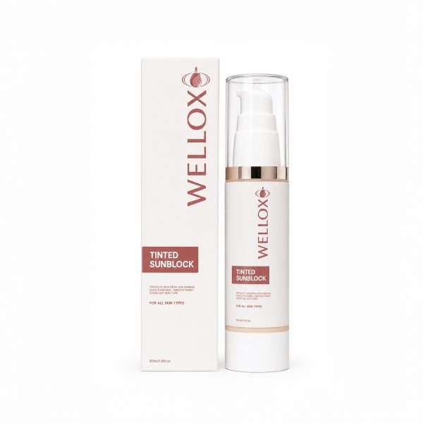Wellox Tinted Sunblock SPF 50-60 | Broad Spectrum Daily Sunscreen